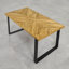 Tyree Oak Metal Base Dining Table-1521073146-1521073147