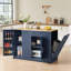 Îlots de rangement de 53 po avec tiroirs et poubelles pour la cuisine et la salle à manger. Conception de ferme moderne-123474341