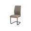 Chaise de salle à manger, ensemble de 2, latérales, rembourrées, cuisine, salle à manger, hauteur 39 po, tissu brun, métal noir, contemporain, moderne-972130087