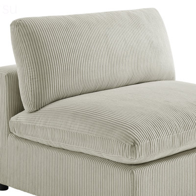 Chelsea Armless Slipper Chair With -Soft Comfort And Removable Cushion Covers For Easy Cleaning