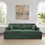 Canapé-lit Bentura surdimensionné en fausse fourrure de lapin et en flanelle avec accoudoirs et coussins décoratifs-184010068