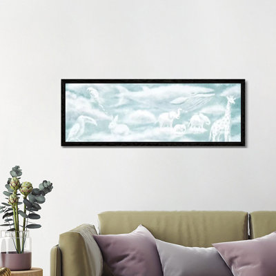 Cloud Animal Endpapers II by Terry Fan - Floater Frame Panoramic Gallery-Wrapped Canvas Giclée on Canvas