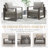 Drazen 5 - Person Patio Furniture Set With Fire Pit Table, All-Weather Wicker Outdoor Conversation Set With Chair And Thick Cushions-1830342704-1830342700