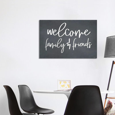 Welcome Family And Friends by Lux + Me Designs - Wrapped Canvas Print