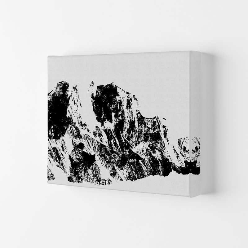 Mountains II - Print, 42cm H x 29.7cm W x 4cm D, Wrapped Canvas