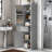 Tall Bathroom Storage Cabinet With 2 Different Size Doors, Adjustable Shelf, Door Shelve Design And Drawer-277381271