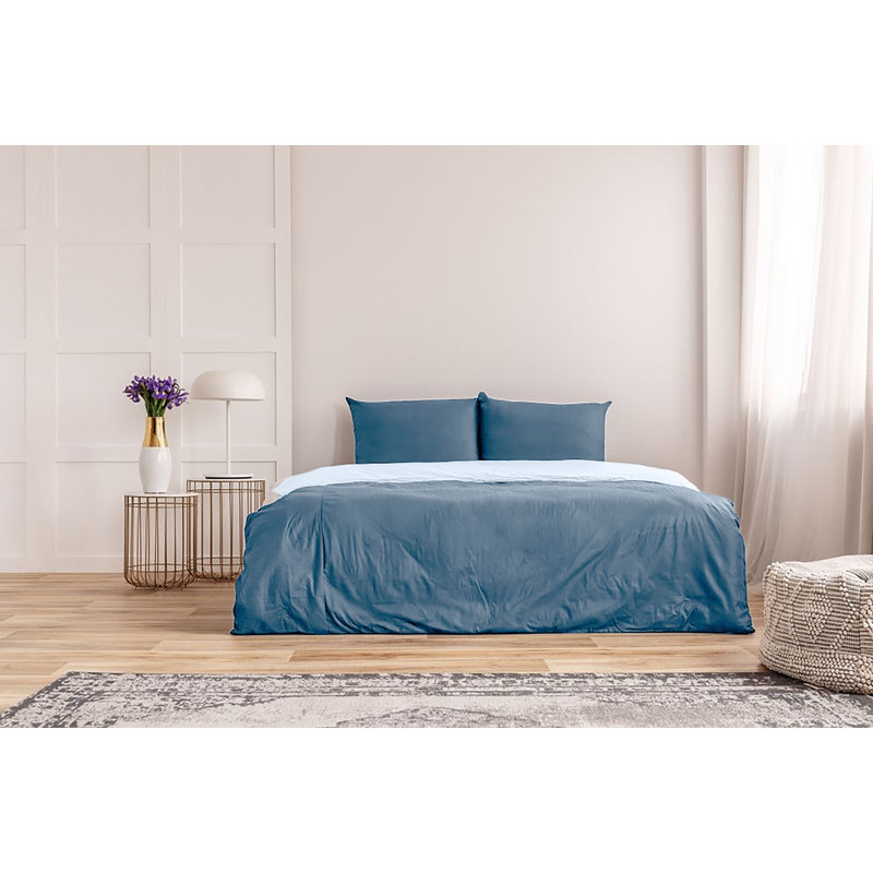 Hotel Quality 6 Piece Rayon From Bamboo Sheet Set, Twin + 2 Pillowcases, Dusty Blue