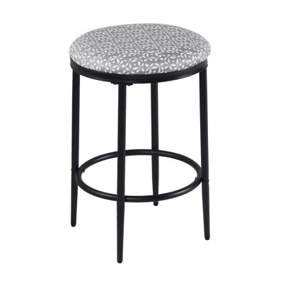 Ebern Designs Upholstered Metal Barstool