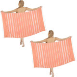 Ensemble de 2 serviettes de plage en coton de la même taille