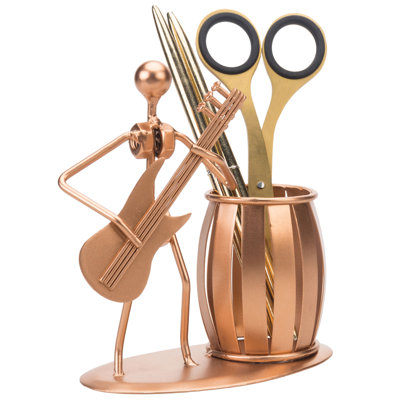 Aathish Metal Guitar Rocker Design Pen Holder