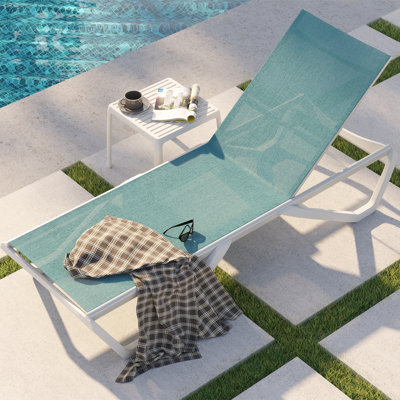 Wave Armless Chaise Turquoise by DecoScape