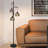 64.17'' Black LED Tree Floor Lamp with USB