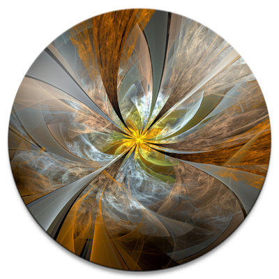 " 'Symmetrical Yellow Fractal Flower' "