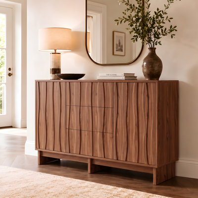47" Sideboard with 3 Drawers, Adjustable Shelves