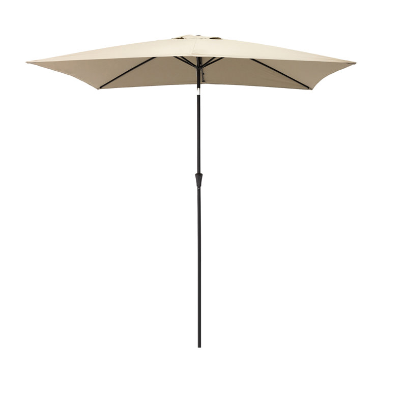 Parasol de marché rectangulaire 120 po x 78 po, Taupe