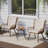 2 - Person High Backrest Wicker Patio Set with Cushions-2041548996