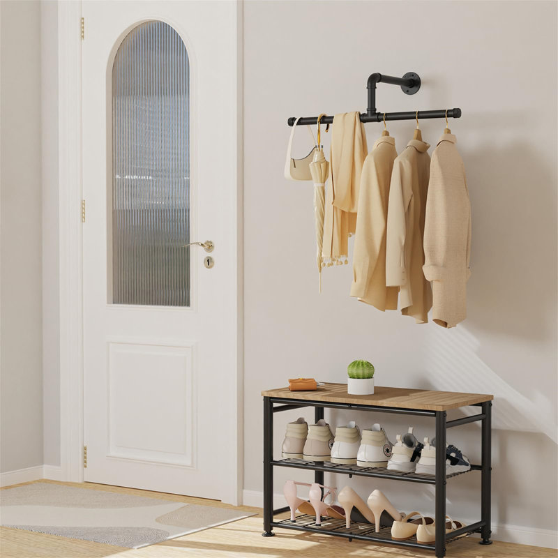 Metal 0 - Hook Coat Rack, Black