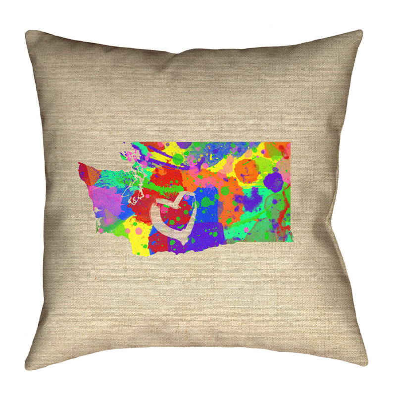 Katelyn Smith Washington Love, 14 po x 14 po, Coussin décoratif
