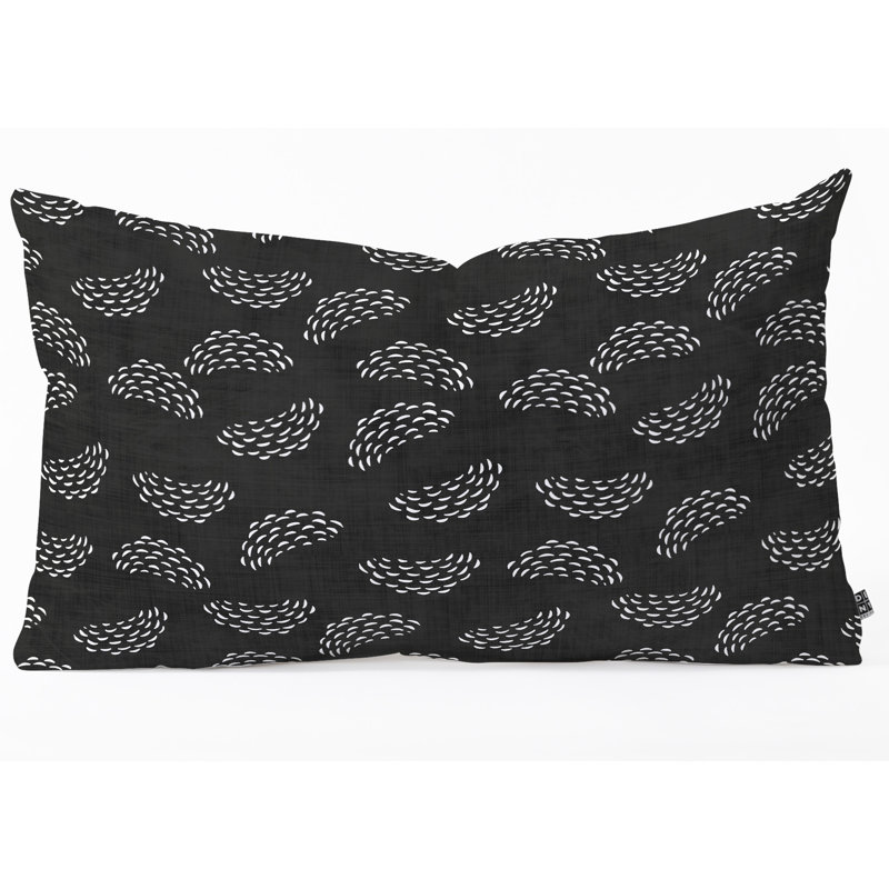 Coussin lombaire, H 14 po x l 23 po x P 5 po, Noir / blanc