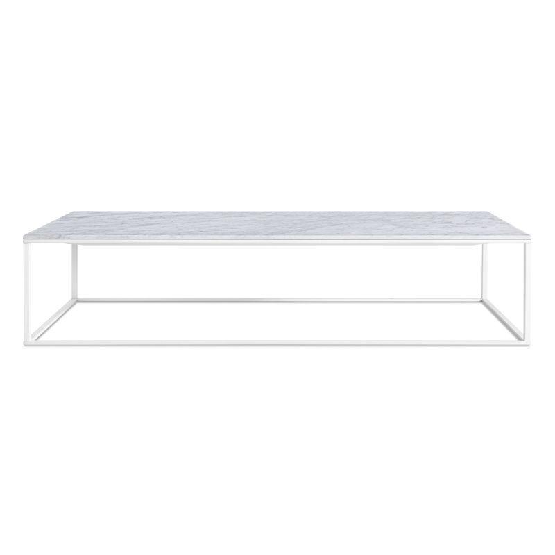 Minimalista Coffee Table, White, 13" H x 60" W x 29" D