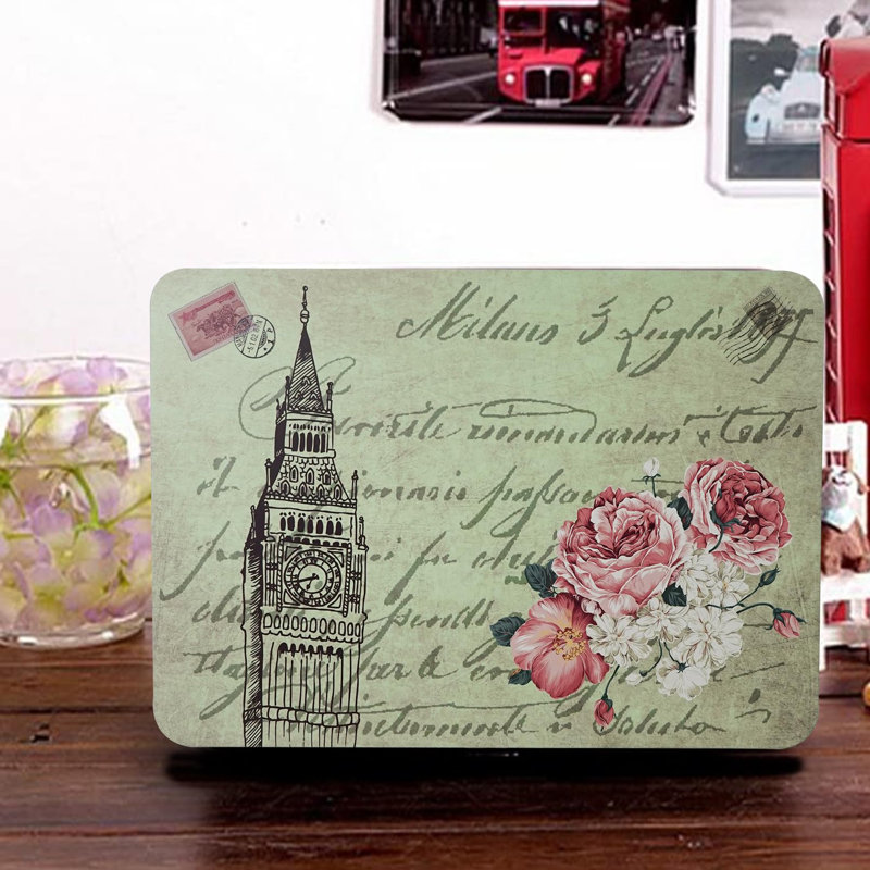 Vintage Letter Paper Cookie Container Decorative Secret Box With Key And Lock, Green