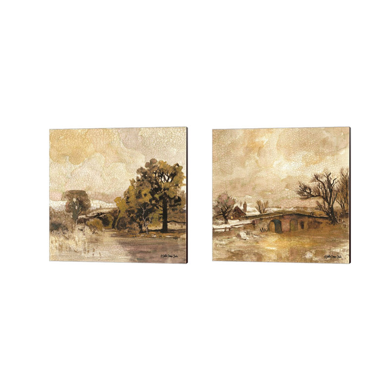 «Traditional Landscape» par Stellar Design Studio, art sur toile (ensemble de 2)