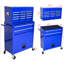 Armoire de rangement 8 pièces avec 8 roulettes - Armoire de rangement thermolaquée robuste bleue-667137966