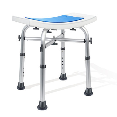 Tabouret de douche amélioré Ebern Designs, 17,3 x 10,6 x 16 à 19 po