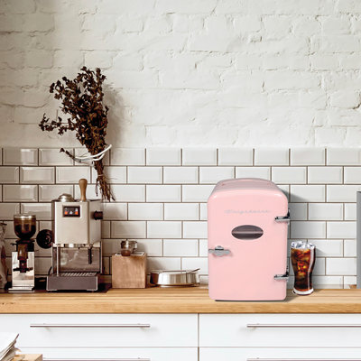 Frigidaire® 9-Can 48-Watt Portable Retro Mini Refrigerator, Pink