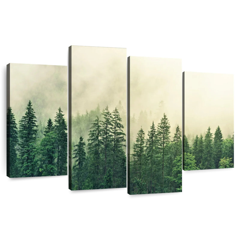 Forêt de pins Harnek Hazy Mountain, H 22 po x l 36 po