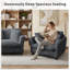 Fauteuil d'appoint surdimensionné à assise profonde avec coussins pour salon (ensemble de 2)-132130911