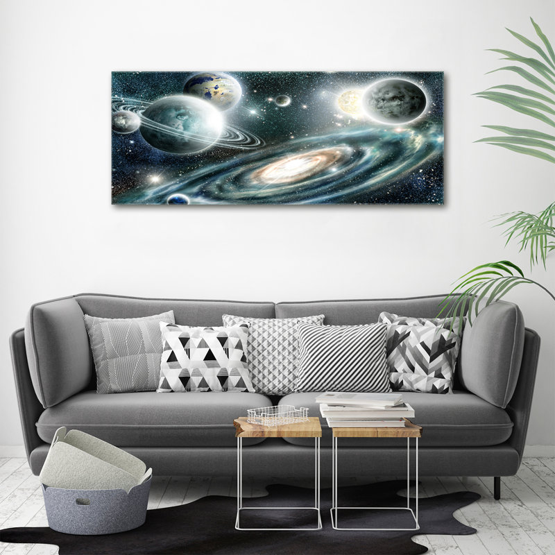 Solar System - Wrapped Canvas Print, Canvas, 50cm H x 125cm W x 2cm D