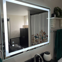 Martrez Frameless LED Lighted Bathroom / Vanity Mirror with Brightness Adjustable, Memory Function, Anti-Fog Orren Ellis Size: 60 x 40