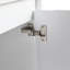 Meuble-lavabo autoportant de 24 po avec lavabo en résine; blanc brillant