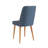 Modern 5-Piece Dining Table & Chairs Set, Atlantic Pine & Navy Blue | 47.2 x 31.5 x 29.5 in Table; 4 Chairs 18.5 x 35.0 in | 100% Melamine Coated Particle Board, Wooden Legs, Metal Frame, 100% Linen Foam | Scandinavian Design-743137577-743137579-743137576