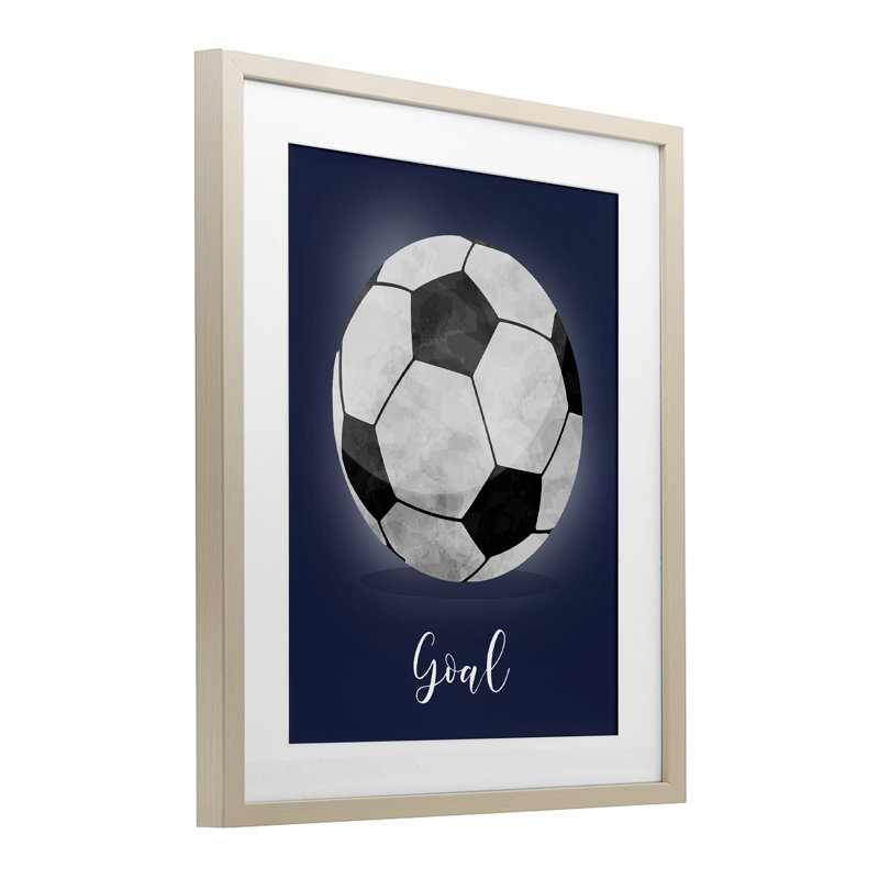 «Game On Soccer», impression encadrée sous verre, design par Christine Simpson Art, H 21 po x l 17 po