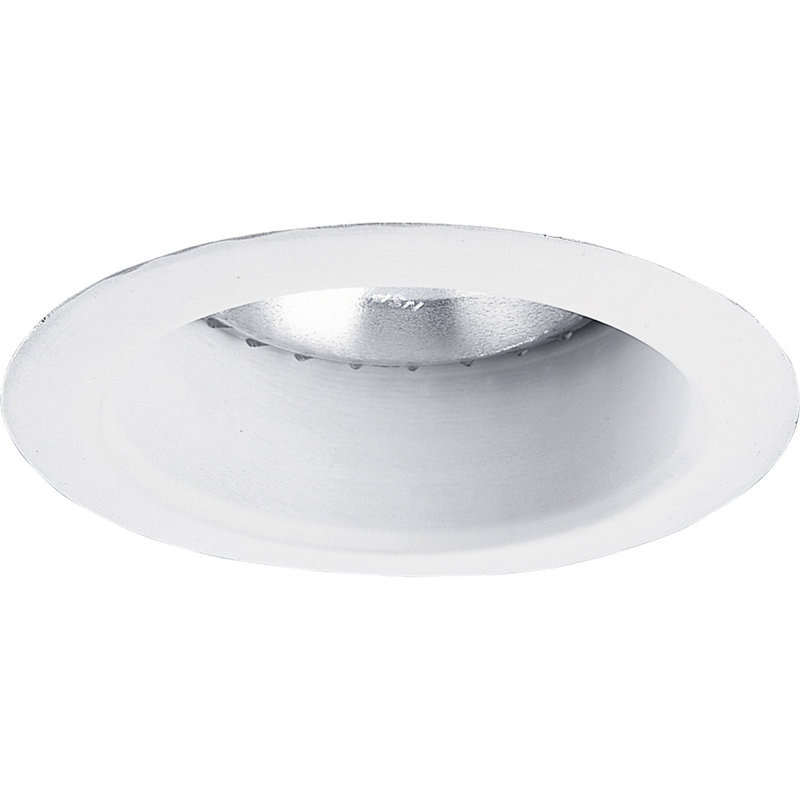 White Aluminum 5" Recessed Shower Light Trim