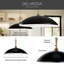 Luminaire suspendu en forme de dôme à 1 lumière Tonilyn-1635050835-1635050832