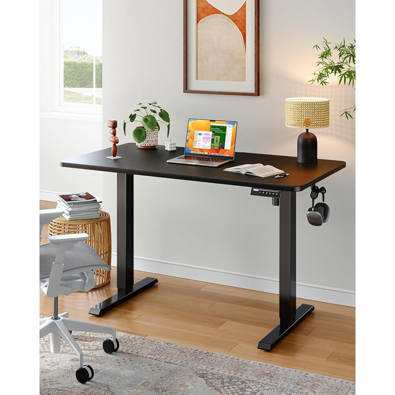 Bureau debout complet, bureau debout réglable de 24 pouces avec plateau de gestion des câbles, poste de travail électrique pour bureau à domicile, EGESD63B