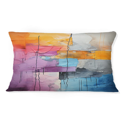 Collage Explorations I - Abstract Collages Printed Throw Pillow