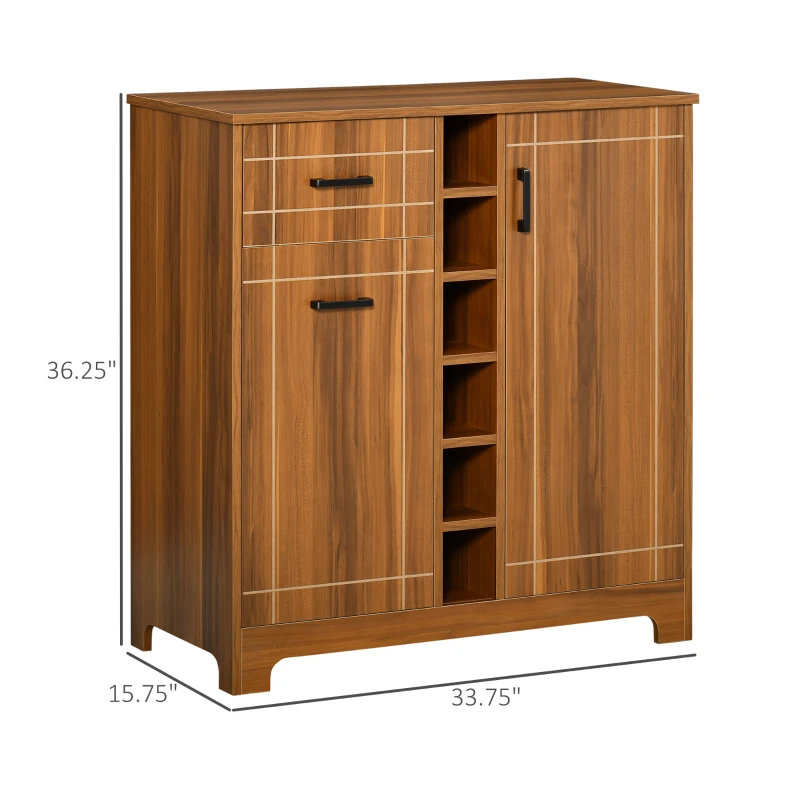 Armoire à vin avec rangement et tiroir rétro