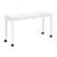 Lit mezzanine double avec bureau d'écriture rétractable et 4 tiroirs de rangement, structure superposée en bois massif blanc-190867102-190867103