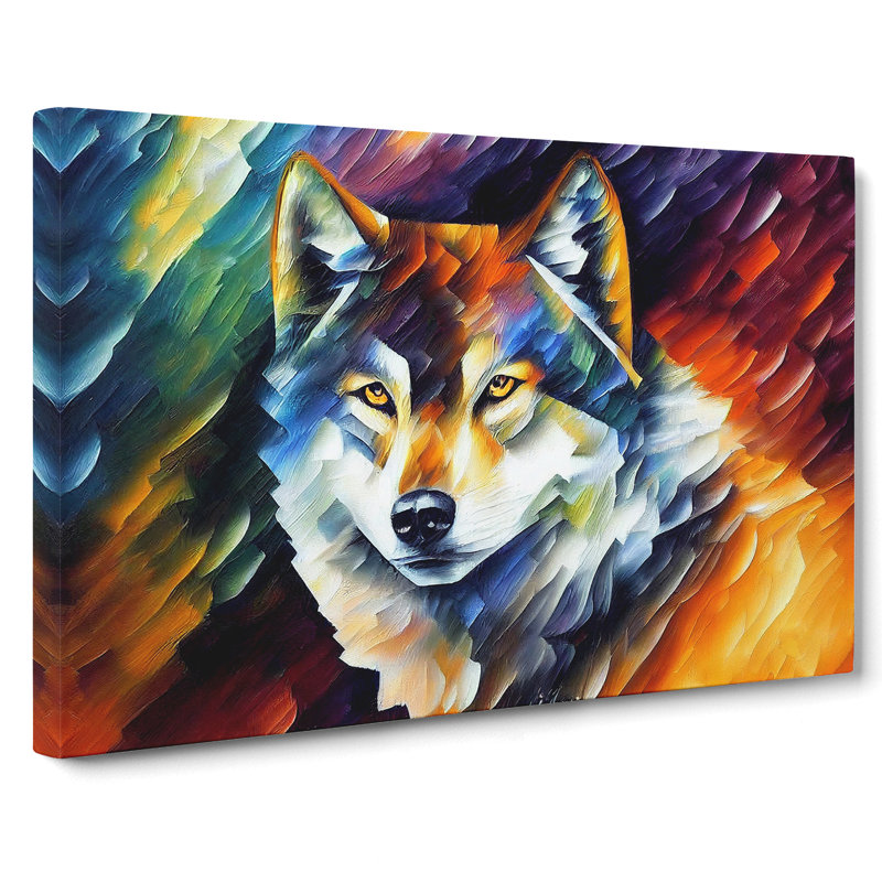 Wolf Painting Vol.6 Abstract - Wrapped Canvas, 40cm H x 60cm W x 3cm D