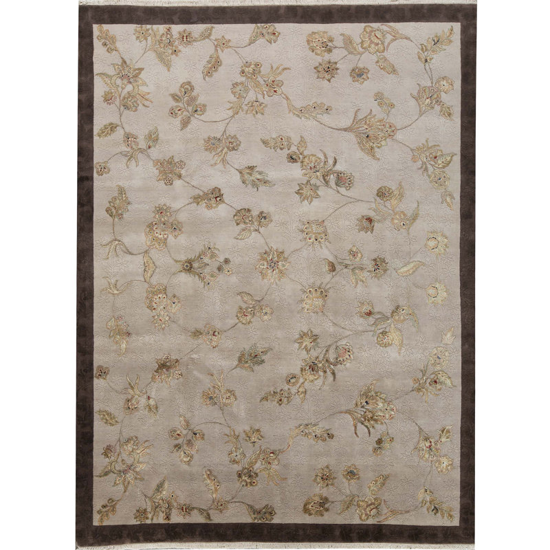 Tapis crème de haute qualité noué à la main