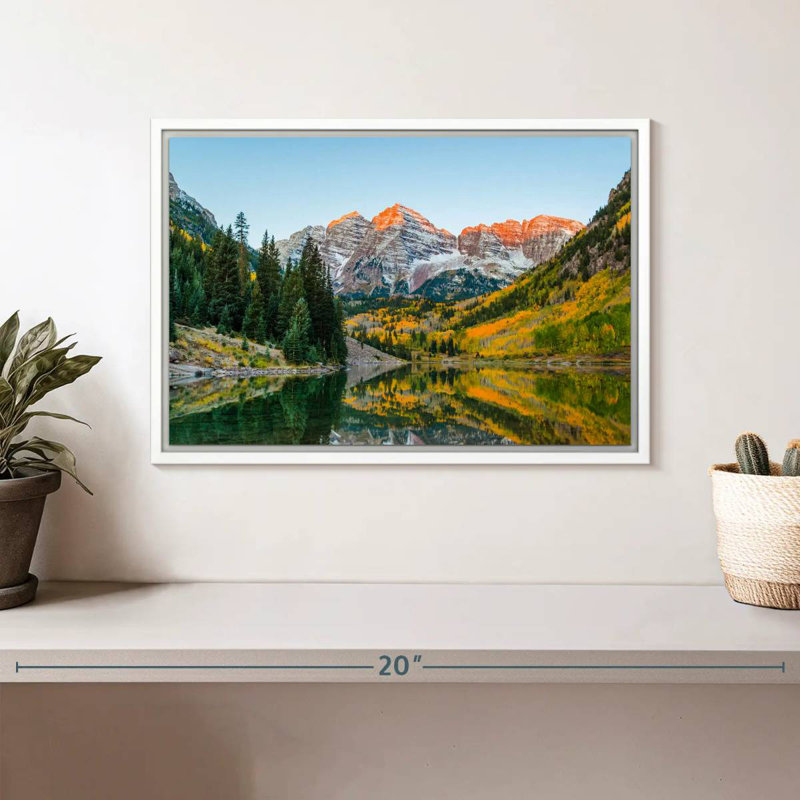 Marron en automne, Cadre flottant blanc, 13 po x 9 po