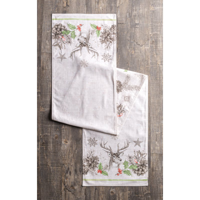 Maison D' Hermine Chrsitmas Dew 100% Cotton Table Runner - Double Layer 14.5 Inch By 72 Inch