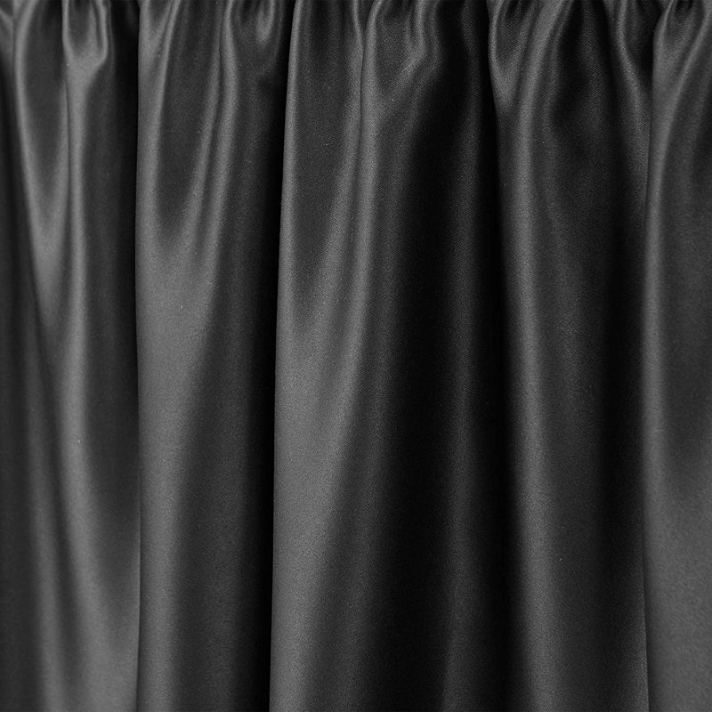 Pleated Wrap Around Bed Skirt, Black, 30"