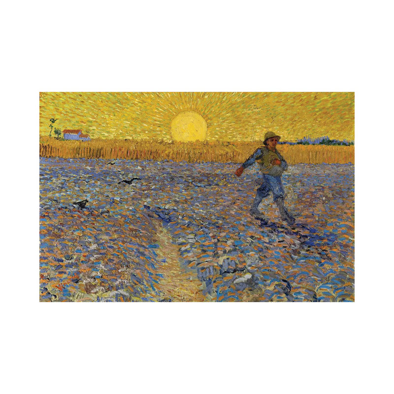 The Sower, C.1888 - reproduction d'art murale encadrée, H 12 po x l 18 po, Toile tendue, Ne s’applique pas