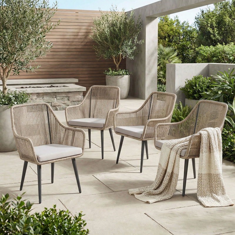 Chaise de patio avec coussin, null