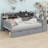 Wooden Daybed With Storage Shelves, Multi-Functional Bed With Two Storage Drawers And Study Desk-104039060